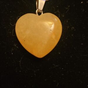 Yellow Heart Pendant Necklace